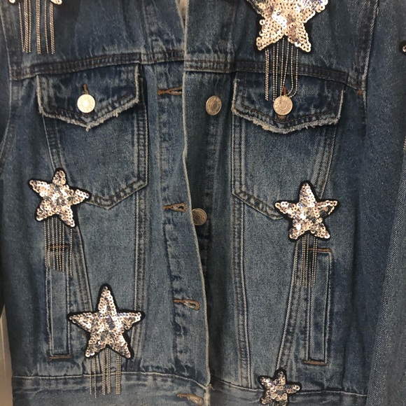 Sunset and Spring women’s denim jacket embellished - Picture 6 of 12